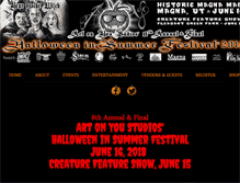 Tablet Screenshot of halloweeninsummerfestival.com